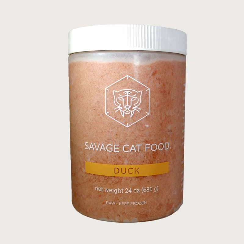 SAVAGE CAT Frozen Raw Duck Food for Cats