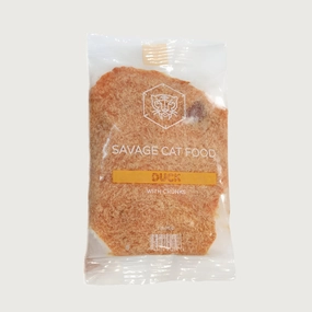 SAVAGE CAT Frozen Raw Duck Food for Cats