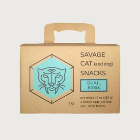 SAVAGE CAT Frozen Raw Quail Eggs Treat for Cats & Dogs