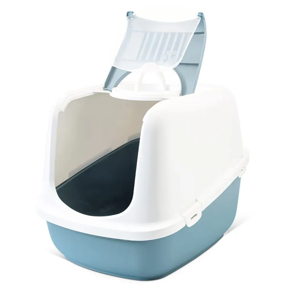 Savic Nestor Jumbo Toilet Home for Cats (Bluestone)