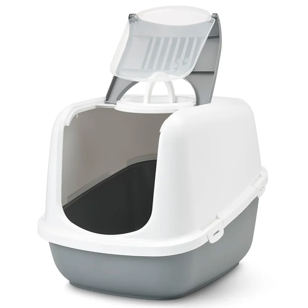 Savic Nestor Jumbo Toilet Home for Cats (Cold Grey)
