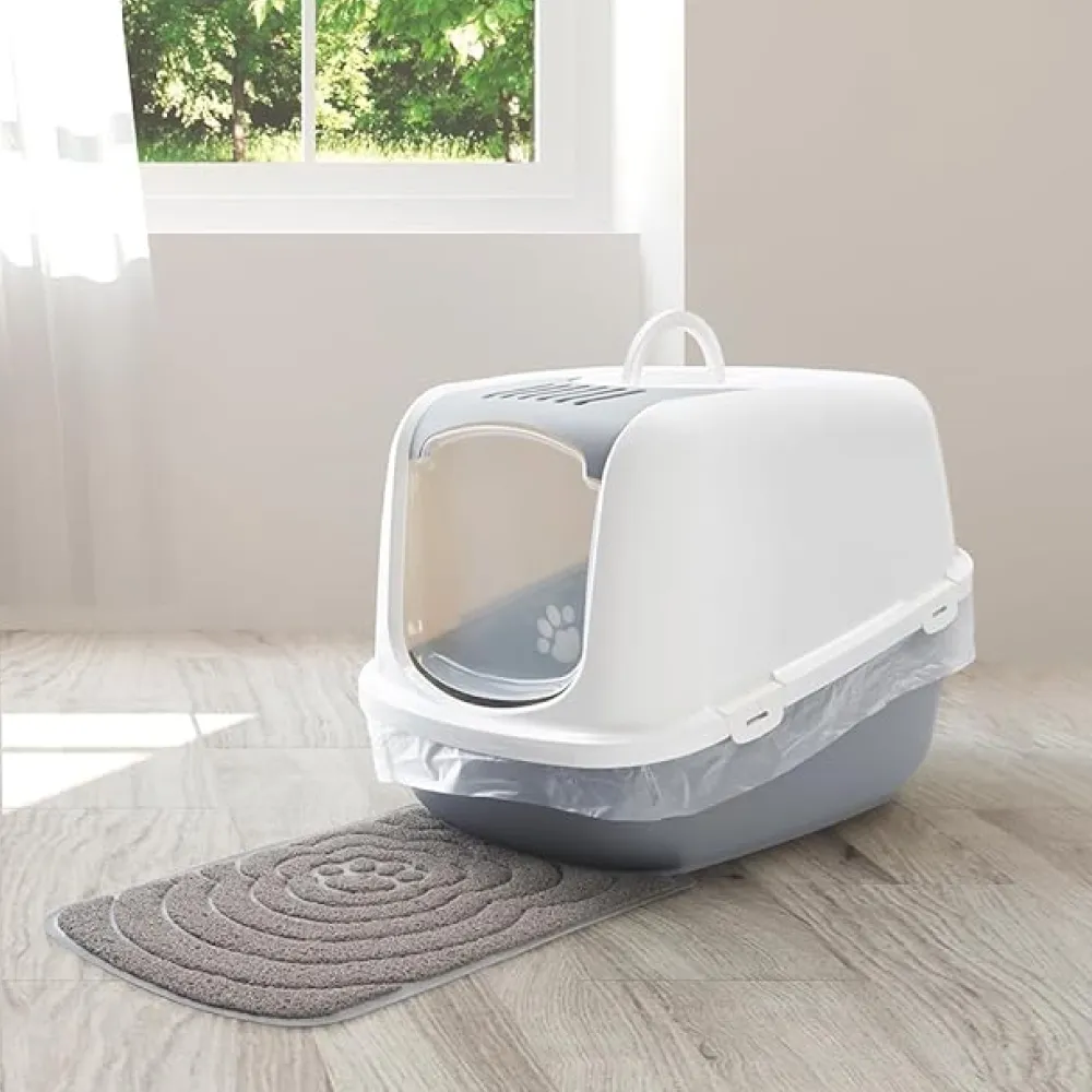 Savic Nestor Jumbo Toilet Home for Cats (Cold Grey)