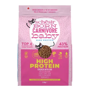 Schesir Cat Born Carnivore Baked Dry Recipe Chicken with Egg For Kitten 2.5kg