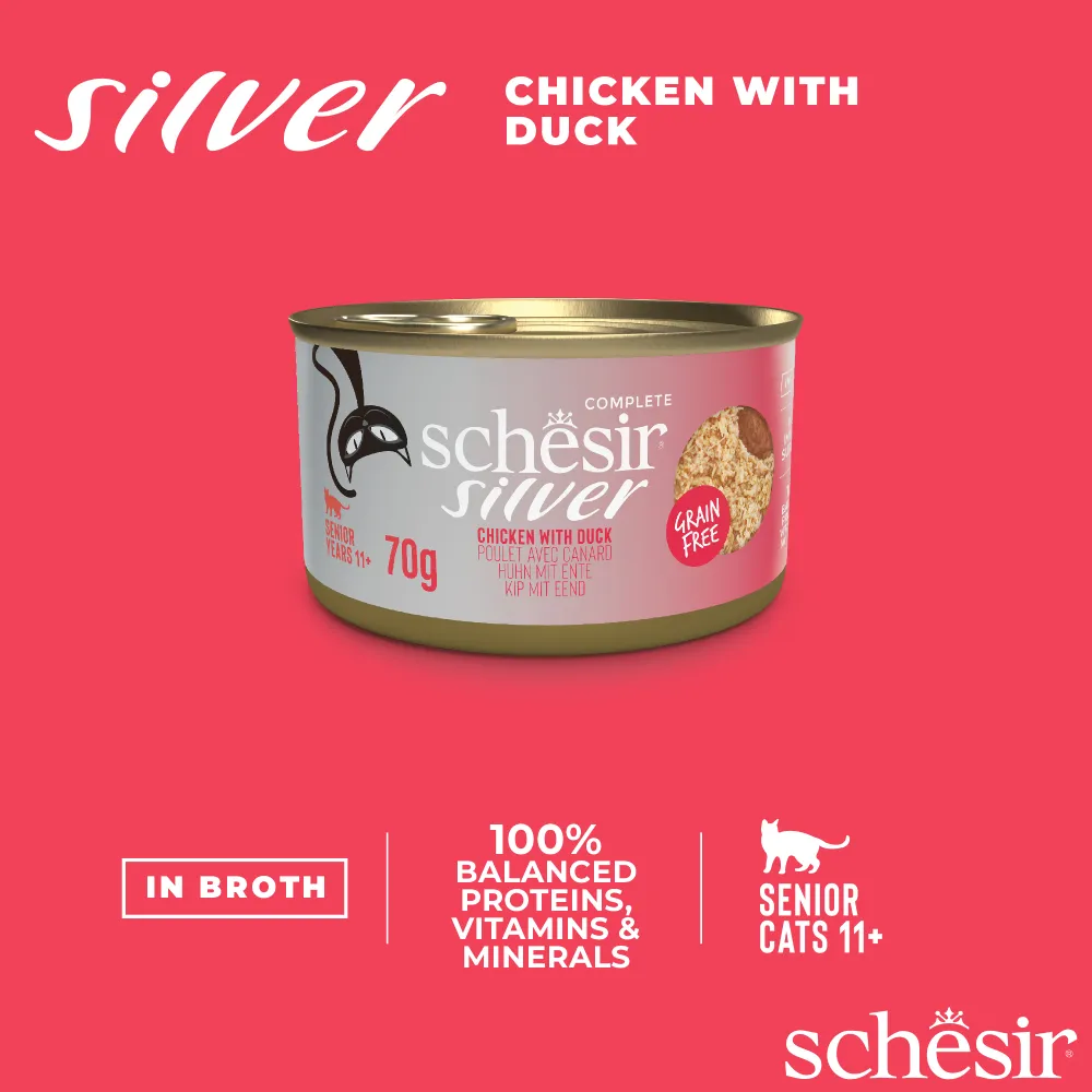 Schesir Cat Silver Chicken With Duck 70g