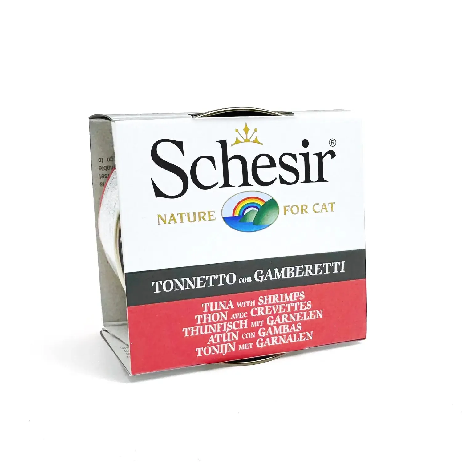 Schesir - Complementary Wet Food for Adult Cats - Tuna with Shrimps 85g