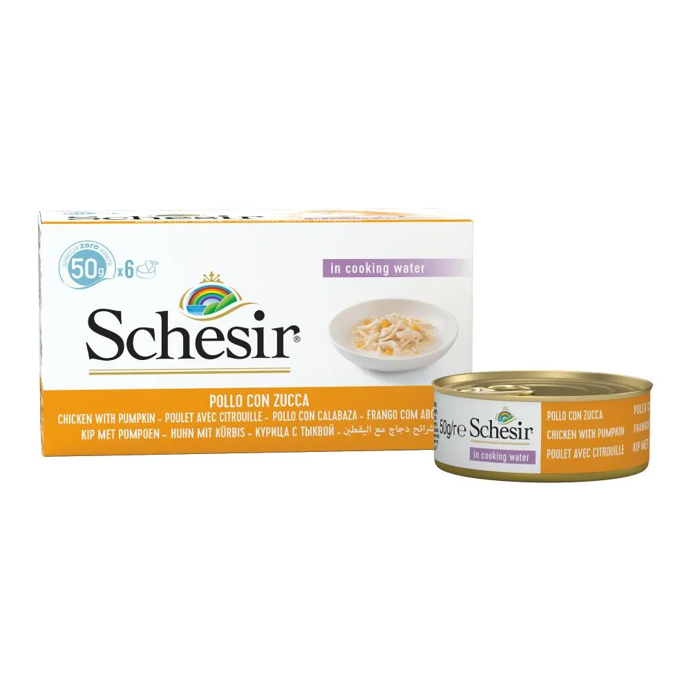 Schesir Nature Chicken Fillets with Pumpkin for Cats 50g x 6