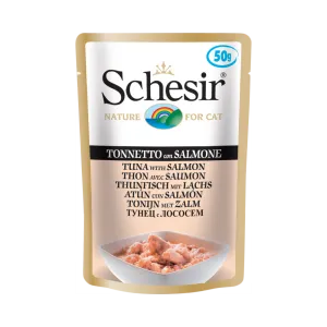 Schesir Nature Pouch Tuna with Salmon for Cats 50g