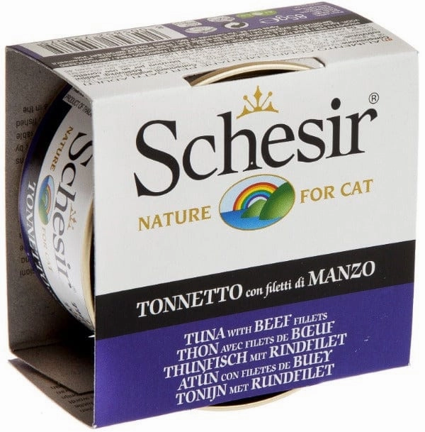 Schesir Tuna Entre with Beef Fillets in Jelly Adult Wet Cat Food