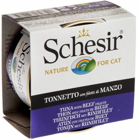Schesir Tuna Entre with Beef Fillets in Jelly Adult Wet Cat Food