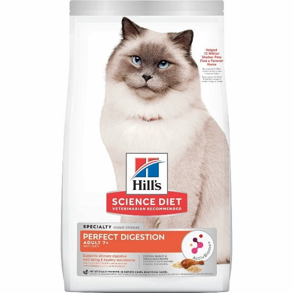 Science Diet Adult 7  Perfect Digestion Chicken Recipe Dry Cat Food, 3.5lb