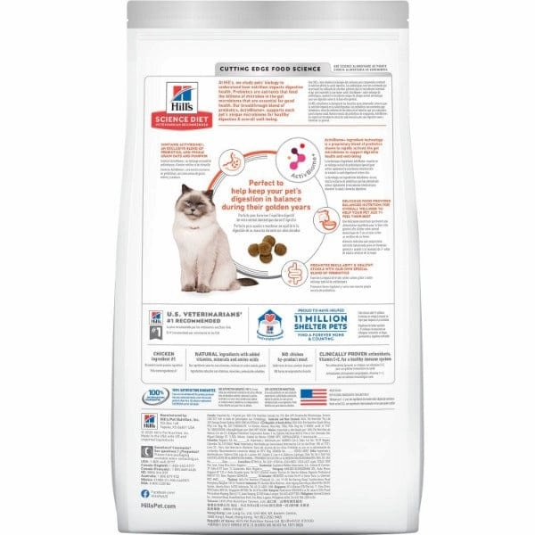 Science Diet Adult 7  Perfect Digestion Chicken Recipe Dry Cat Food, 3.5lb