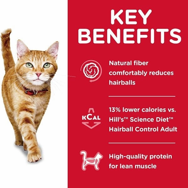 Science Diet Adult Hairball Control Light Chicken Recipe Dry Cat Food, 7 lb