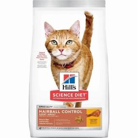 Science Diet Adult Hairball Control Light Chicken Recipe Dry Cat Food, 7 lb