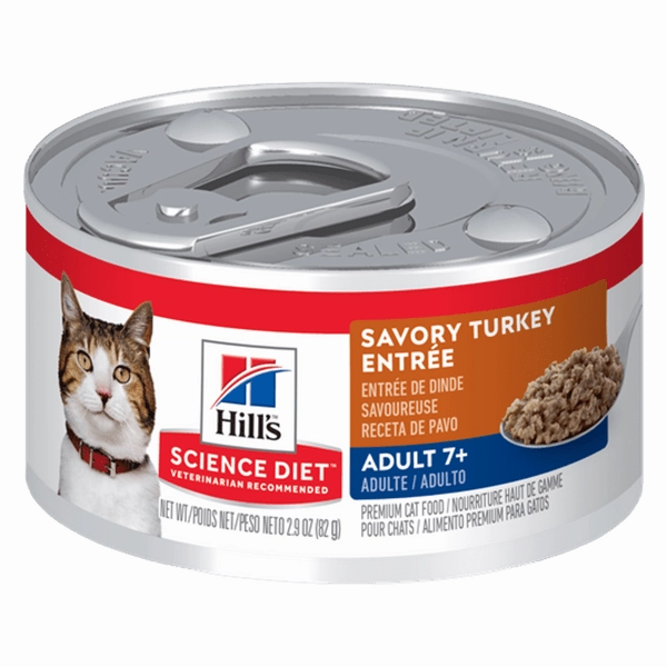 Science Diet Savory Turkey Entree Adult 7  Canned Cat Food