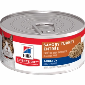 Science Diet Savory Turkey Entree Adult 7  Canned Cat Food