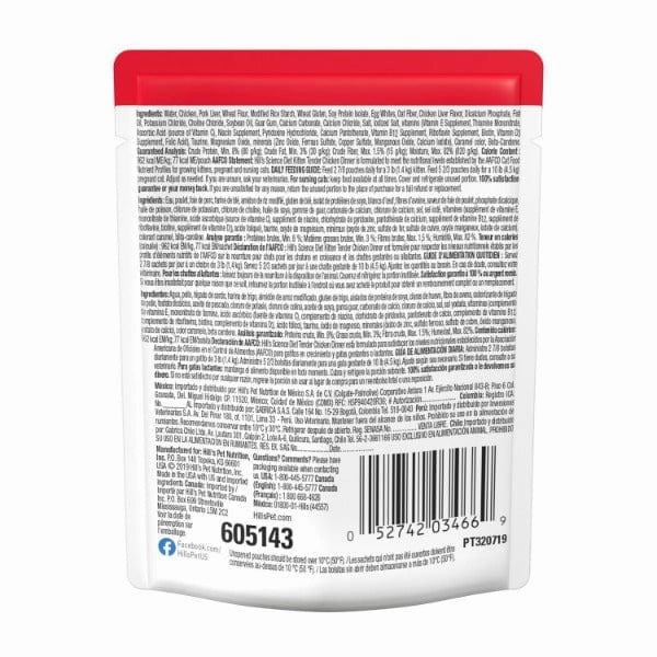 Science Diet Tender Chicken Dinner Kitten Food Pouch