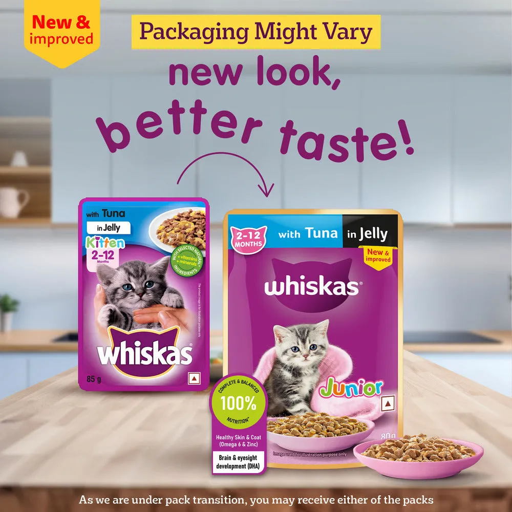 Sheba Chicken Loaf and Whiskas Tuna in Jelly Kitten Cat Wet Food Combo