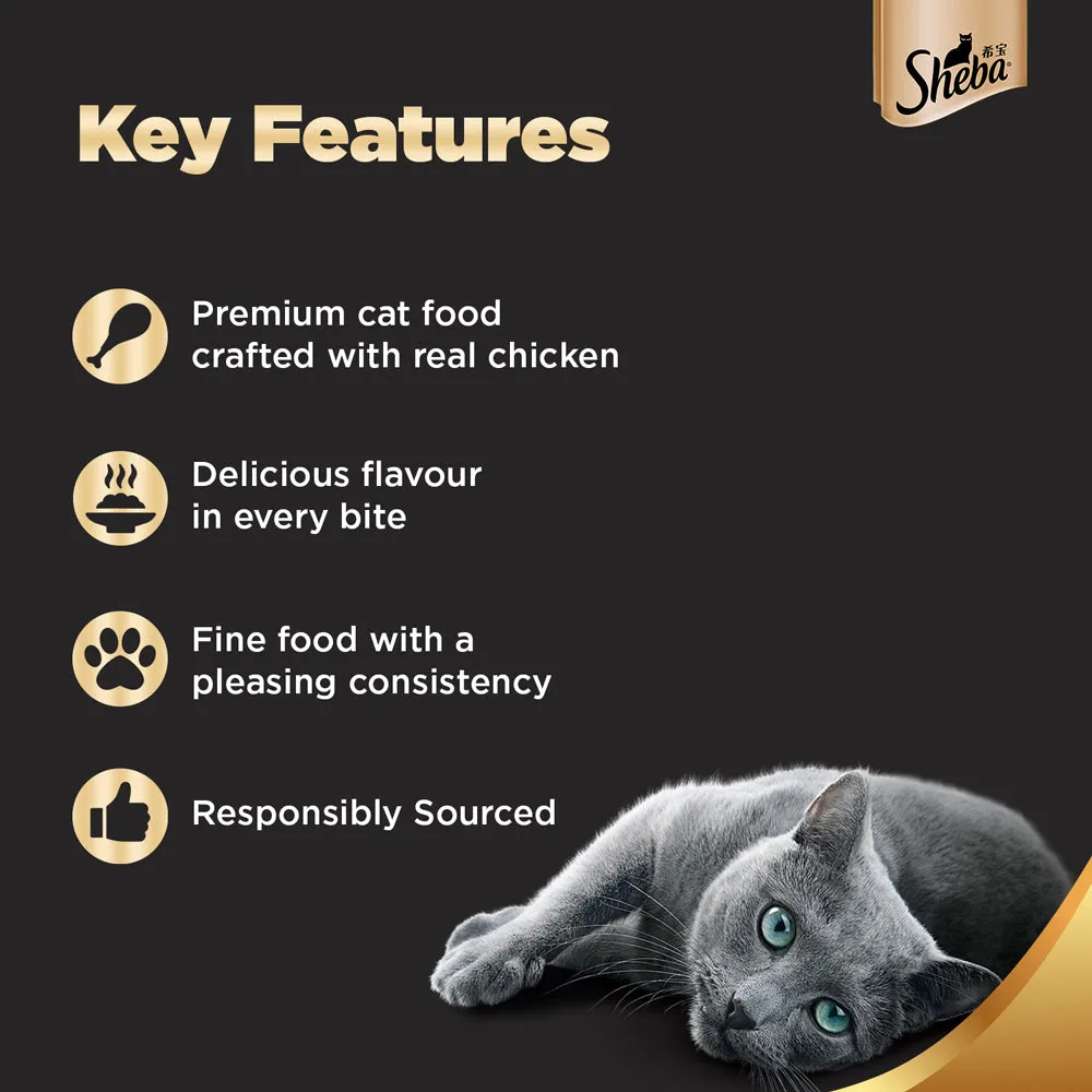 Sheba Chicken Loaf and Whiskas Tuna in Jelly Kitten Cat Wet Food Combo