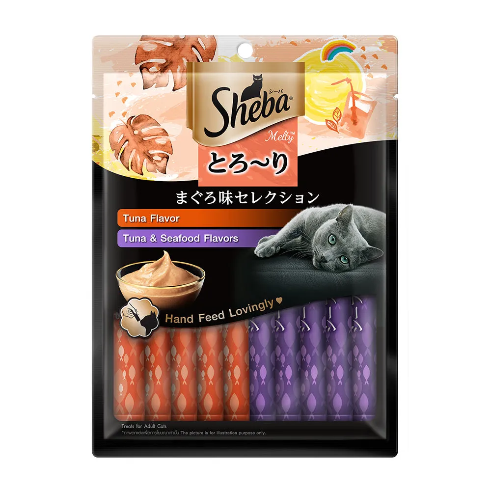 Sheba Melty Cat Treats Tuna   Tuna & Seafood Flavors 12g x 20