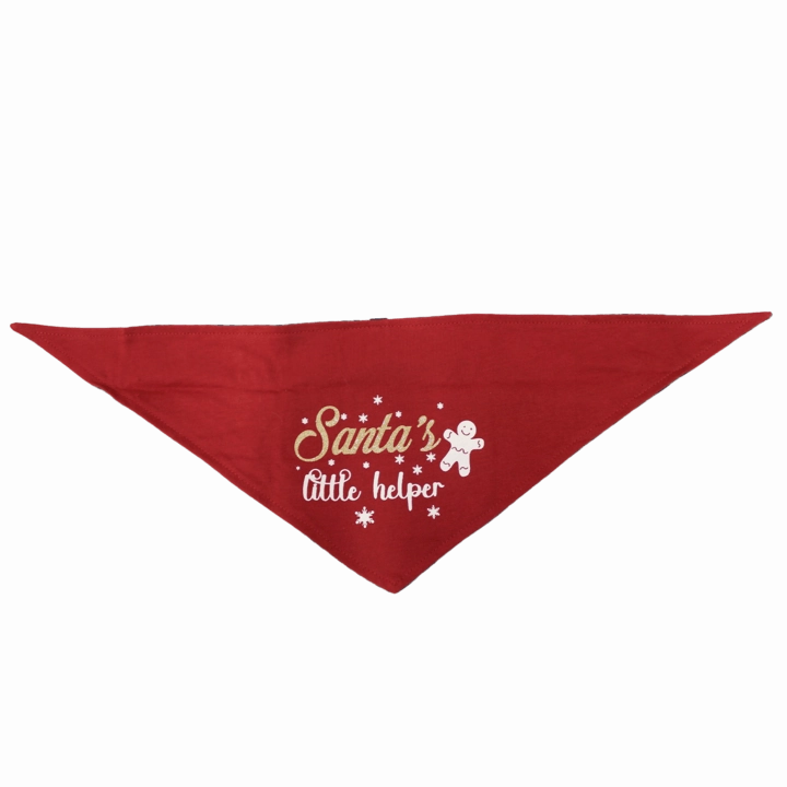 Silver Paw Reversible Christmas Bandana
