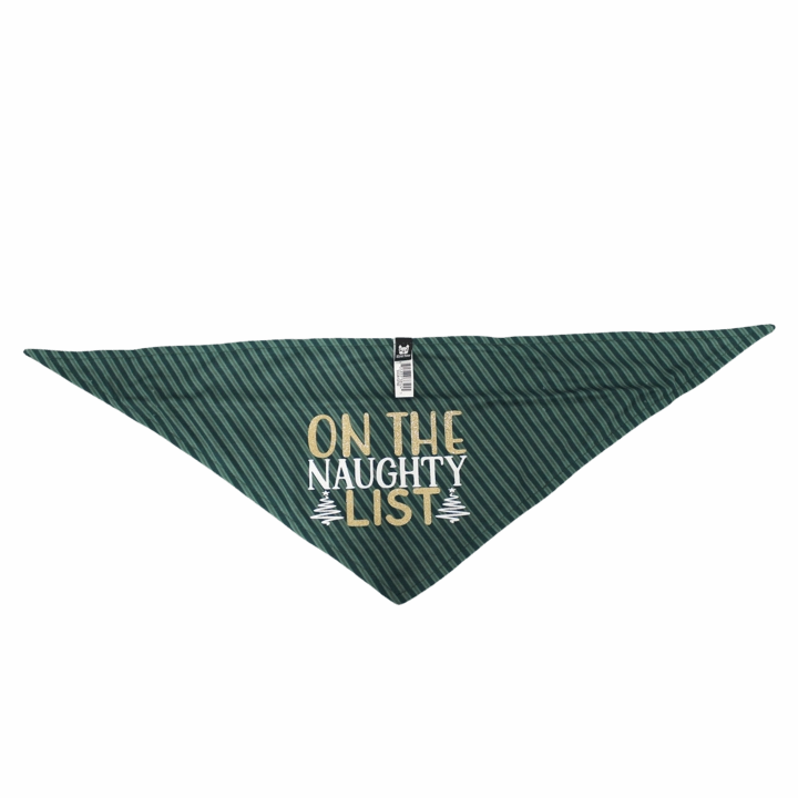 Silver Paw Reversible Christmas Bandana