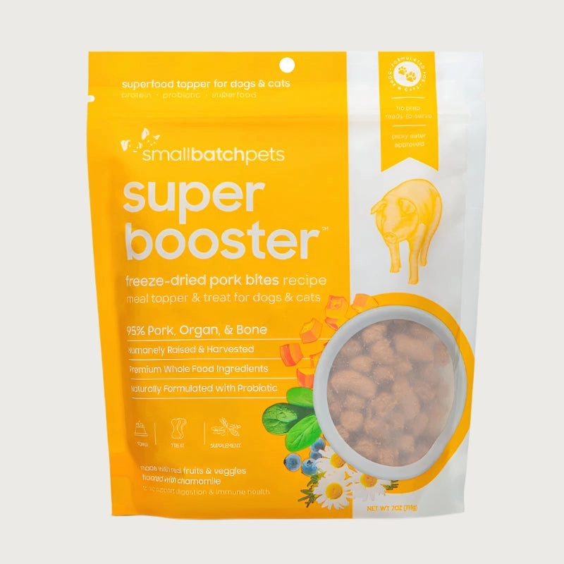 SMALLBATCH Super Booster Pork Bites Treat for Dogs and Cats