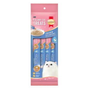 SmartHeart Cat Creamy Treats Chicken with Goat Milk 15g x 4