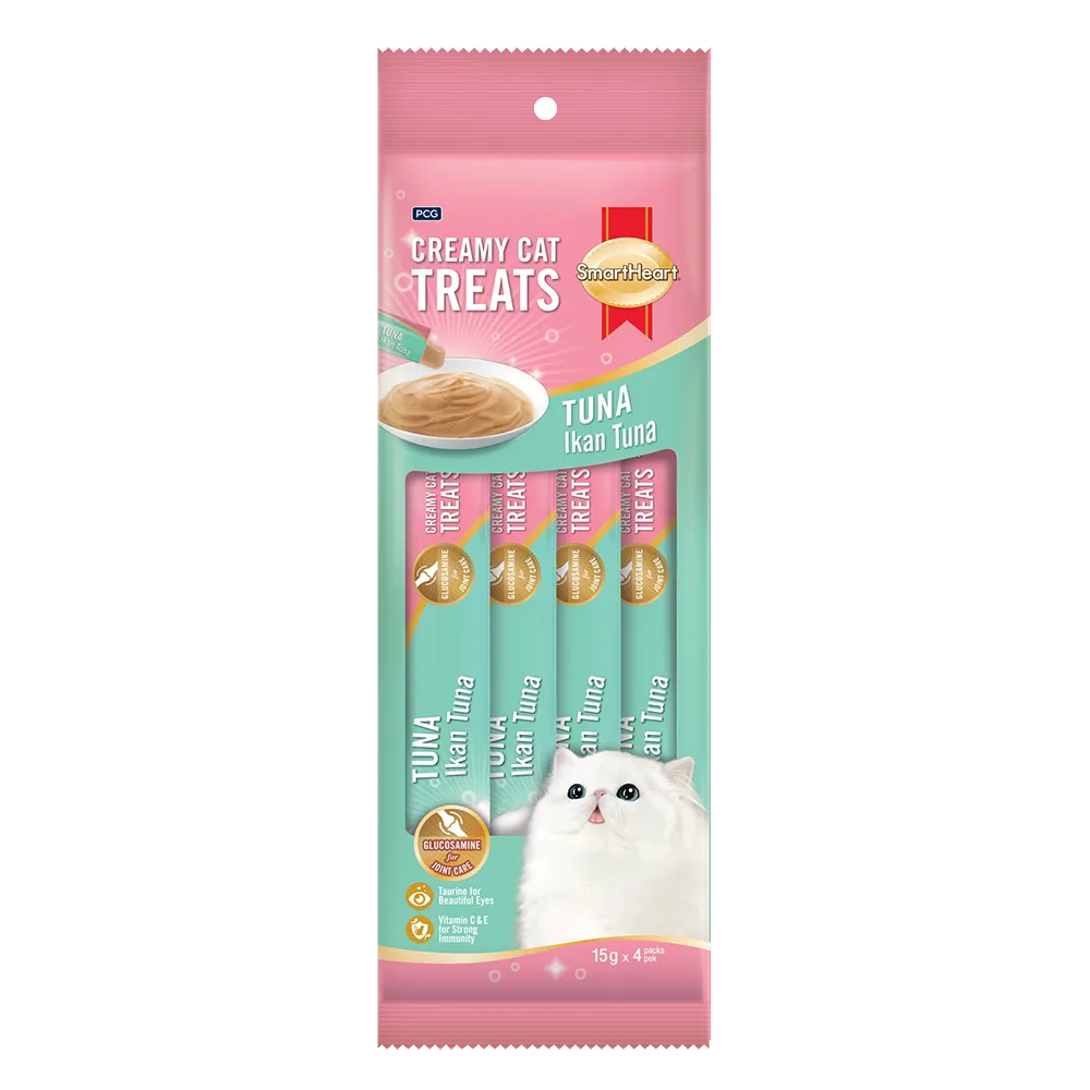 SmartHeart Cat Creamy Treats Tuna 15g x 4
