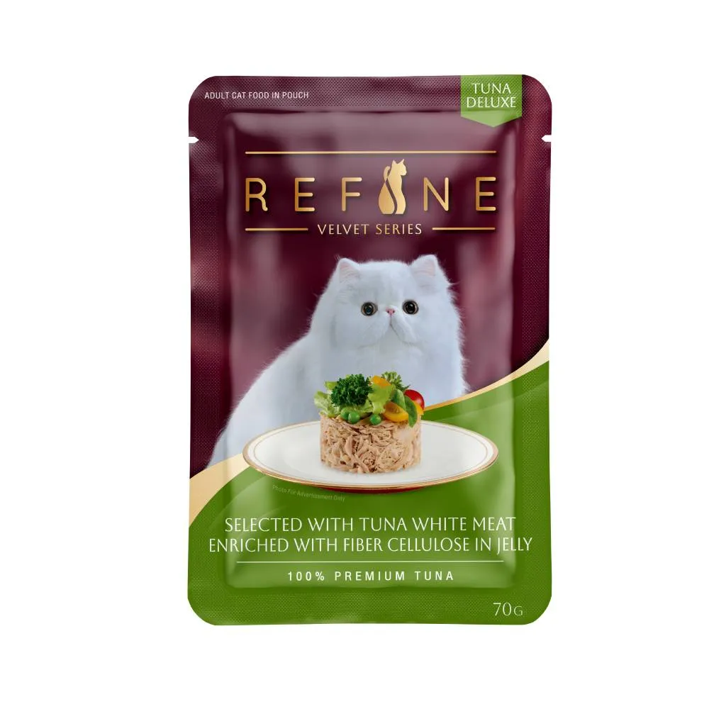 SmartHeart Cat Pouch Refine Selected Tuna Whitemeat Enriched with Fiber Cellulose in Jelly 70g