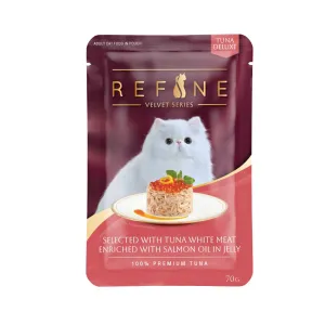 SmartHeart Cat Pouch Refine Selected Tuna Whitemeat Enriched with Salmon Oil in Jelly 70g