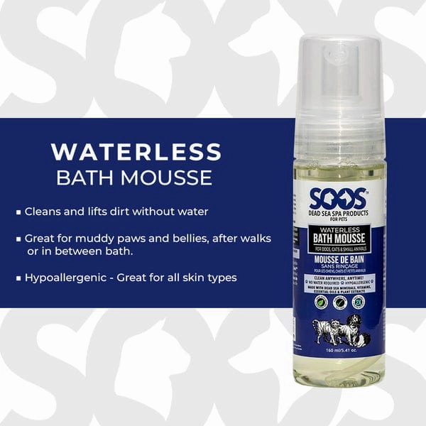 Soos Pets Hypoallergenic Waterless Pet Bath Mousse