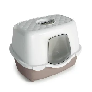 Stefanplast Tres Chic Indoor Filter Cat Litter Box Dove Grey