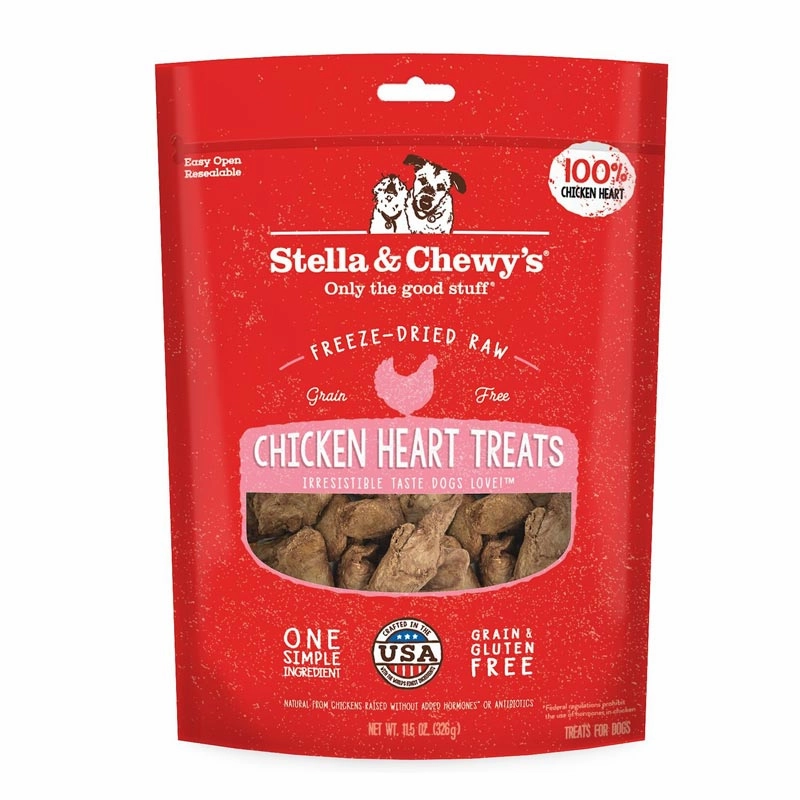 STELLA & CHEWY'S Freeze-Dried Raw Chicken Heart Treats for Dogs