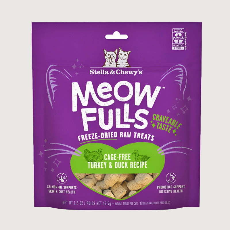STELLA & CHEWY'S Meowfulls Turkey & Duck Recipe Treats for Cats