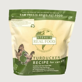STEVE'S REAL FOOD Freeze-Dried Raw Turducken Recipe for Dogs and Cats