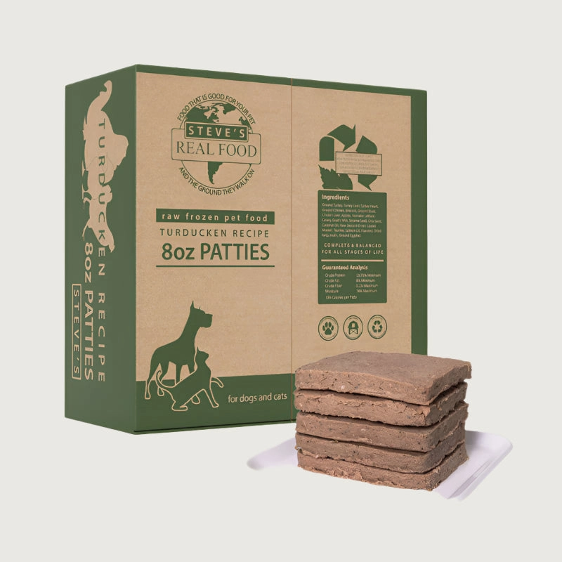 STEVE'S REAL FOOD Frozen Raw Turducken Recipe for Dogs and Cats