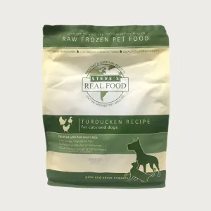 STEVE'S REAL FOOD Frozen Raw Turducken Recipe for Dogs and Cats