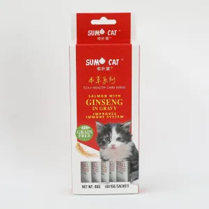 Sumo Cat Treat Salmon with Ginseng in Gravy 90g (6 x 15g)