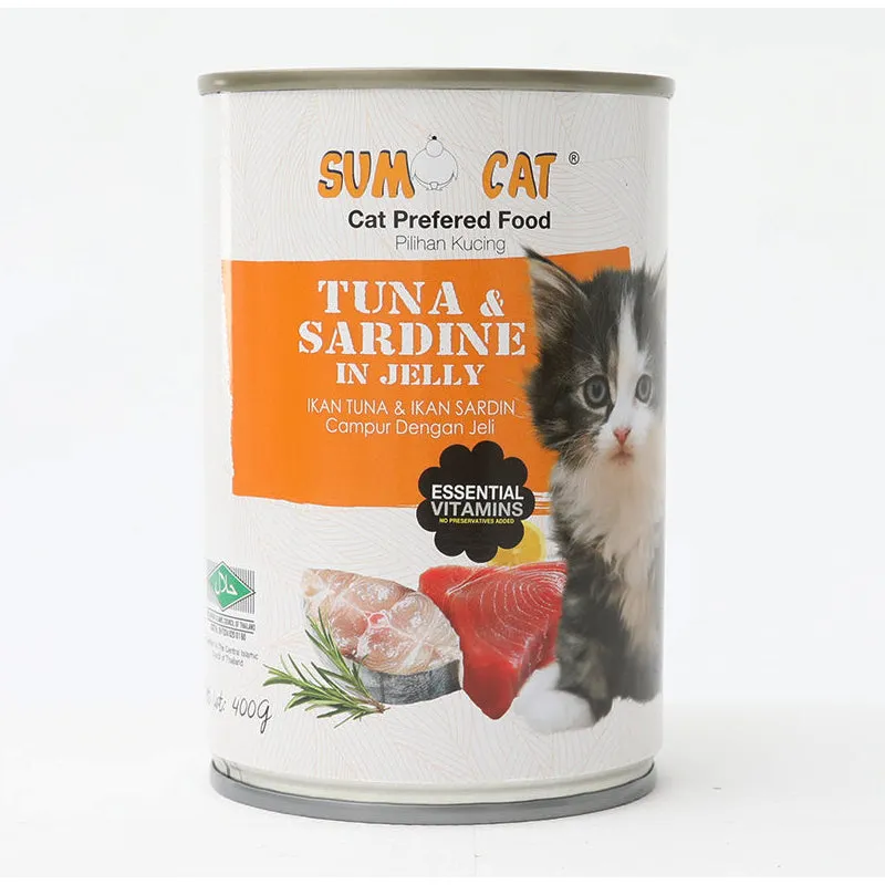 Sumo Cat Tuna and Sardine in Jelly 400g