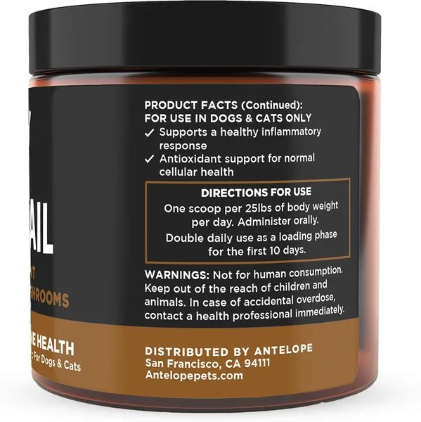 Super Snouts Turkey Tail Powder Supplements for Dogs and Cats