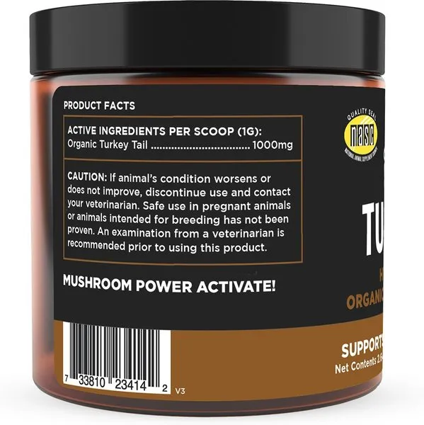 Super Snouts Turkey Tail Powder Supplements for Dogs and Cats