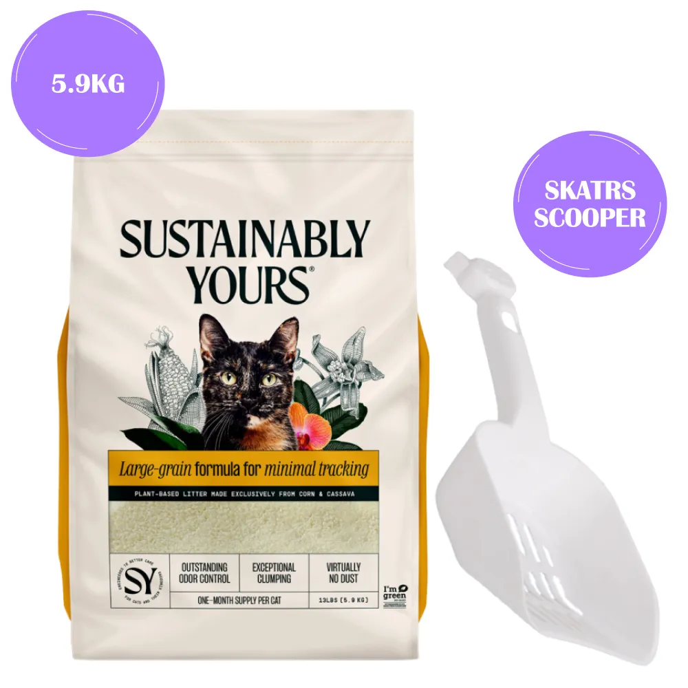 Sustainably Yours Multi Cat Unscented Large Grains Cat Litter