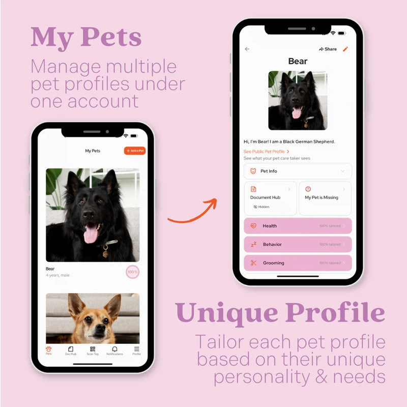 TAILR Classic QR Code Pet ID Tag for Dogs & Cats