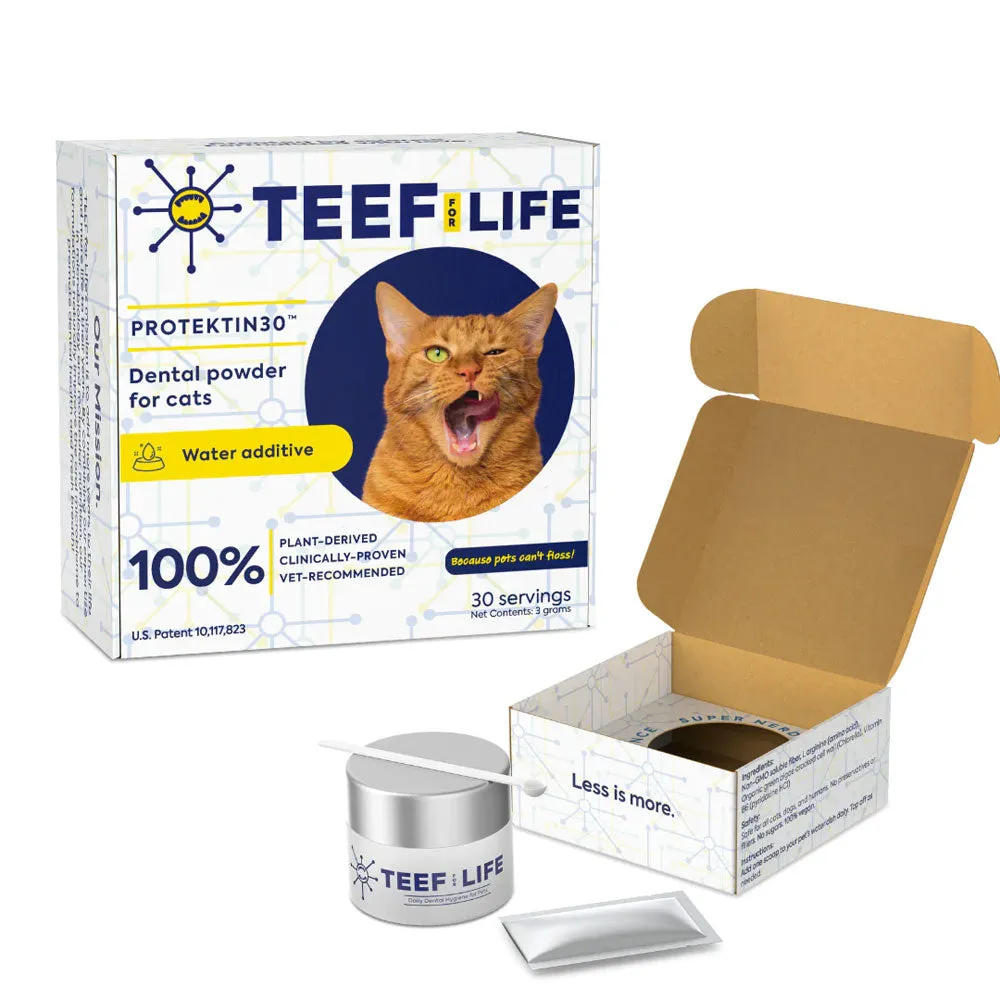 TEEF For Life Cat Protektin30 Dental Powder Water Additive 30 Servings