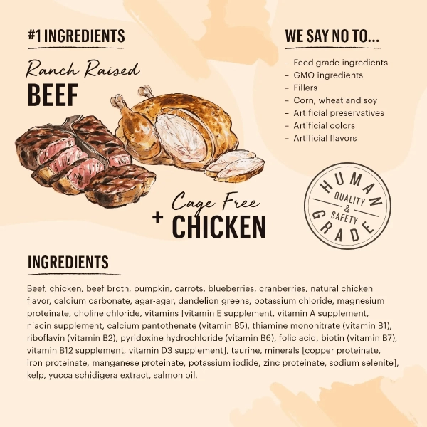 The Honest Kitchen Cate Grain Free Beef & Chicken Pate Wet Cat Food (SPECIAL ORDER ITEM)