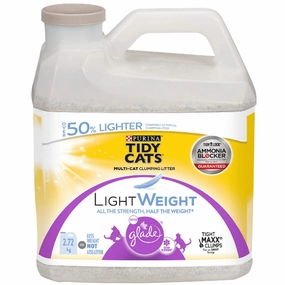 Tidy Cats LightWeight with Glade Clean Blossoms Clumping Cat Litter, 2.72kg