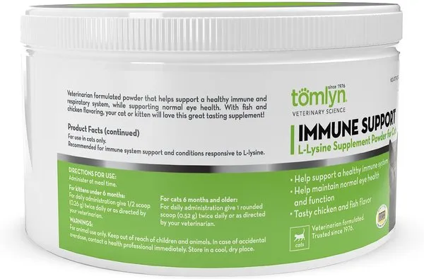 Tomlyn Immune Support L-Lysine Powder Supplement for Cats