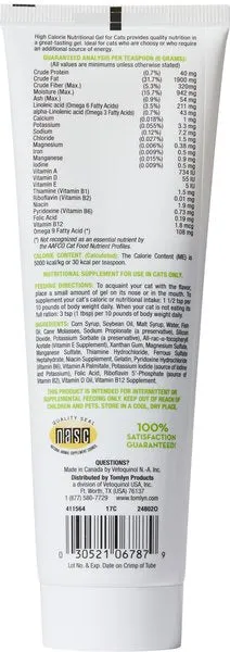 Tomlyn Nutri-Cal Malt Flavored Gel High Calorie Supplement for Cats