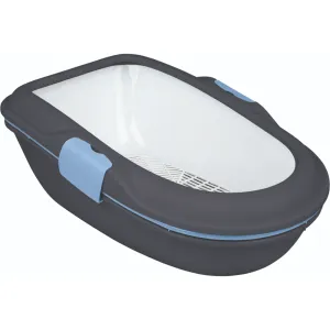 Trixie Berto Three Part Separating System Litter Tray for Cats (Dark Grey)