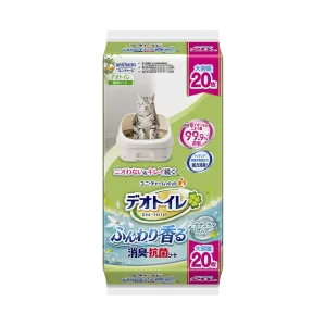 Unicharm Cat Deo-Toilet Absorbent Pads Refill Natural Garden 20pcs